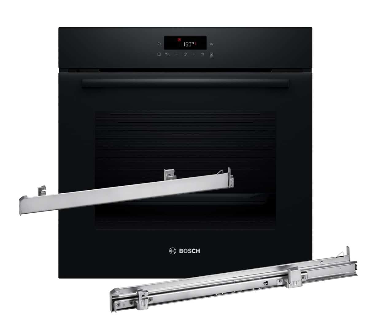 Piekarnik BOSCH HBA571BB4 czyszczenie pyroliza + prowadnice teleskopowe 1 poziomowe BOSCH HEZ538000