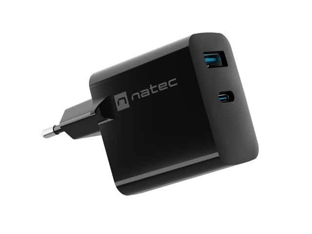 NATEC RIBERA GAN 45W Ładowarka USB-A i USB-C