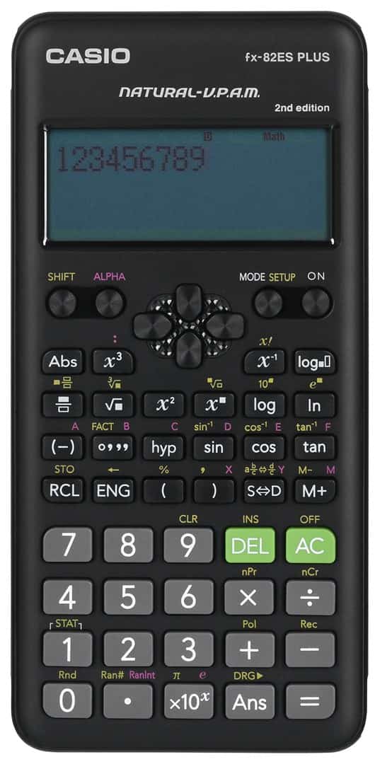 CASIO FX-82ESPLUS-2 Kalkulator Naukowy, 252 Funkcje
