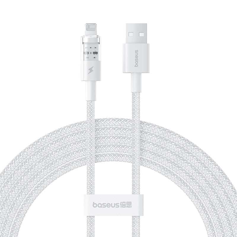 Kabel Baseus Gem Typ USB A - Lightning 2.4A 2m Biały