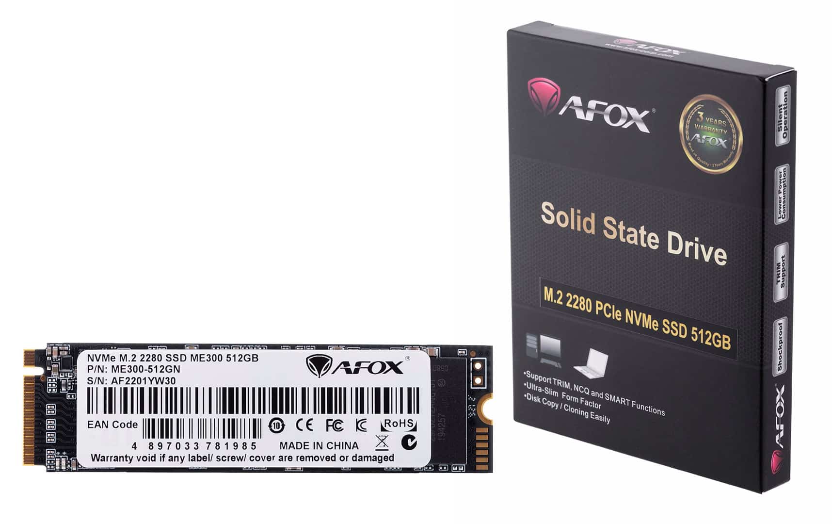 AFOX ME300 SSD M.2 PCI-Ex4 512GB TLC NVMe