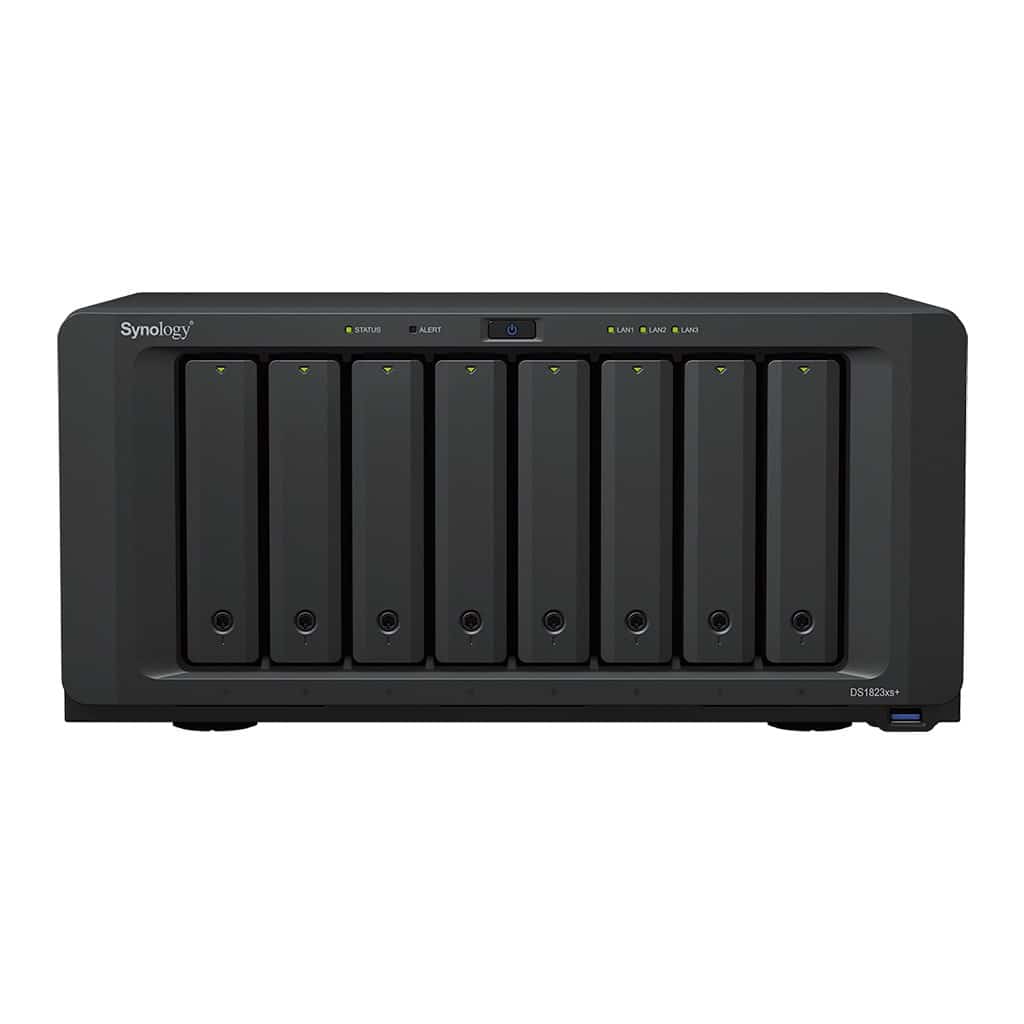 Serwer NAS Synology DS1823xs+ z procesorem Ryzen V1780B i obsługą 8 dysków
