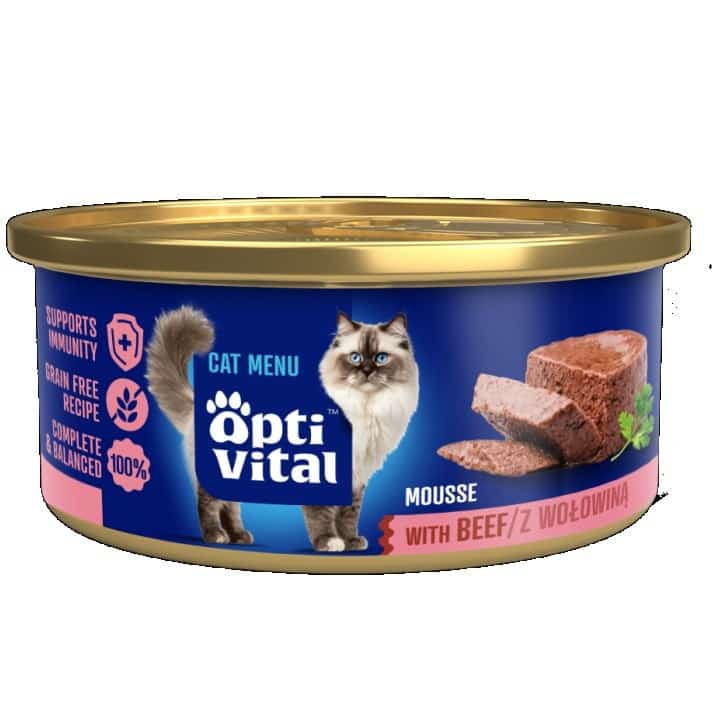 OptiVital mini puszka - Mus dla dorosłych kotów 85g