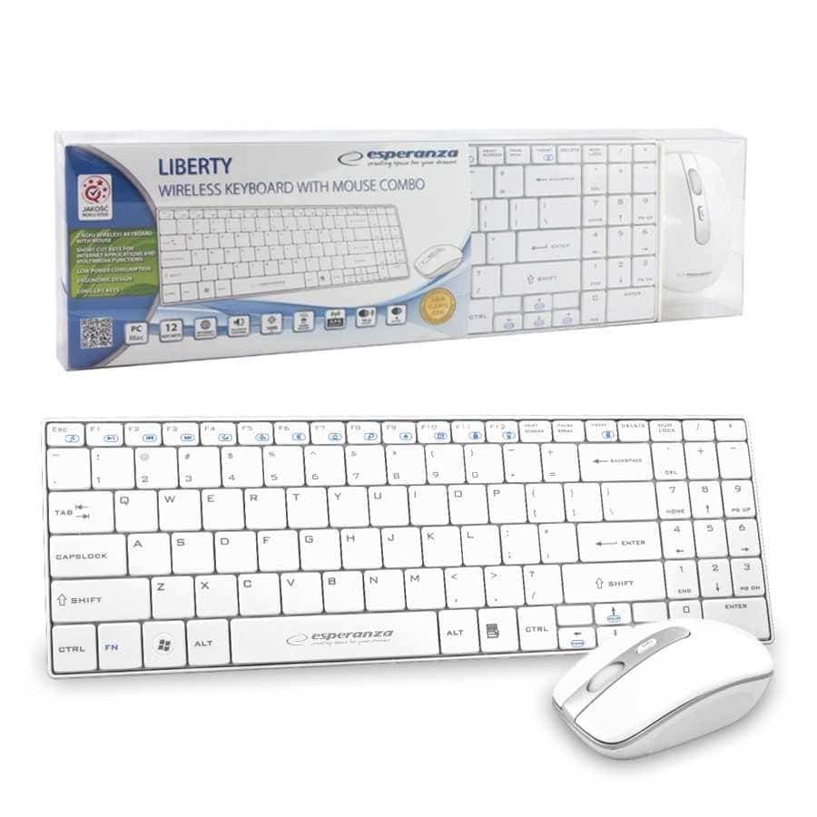 Zestaw klawiatura + mysz Esperanza EK122W biały
