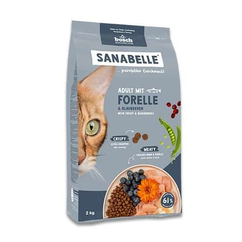 Sucha karma dla dorosłych kotów Sanabelle Adult z pstrągiem 2kg