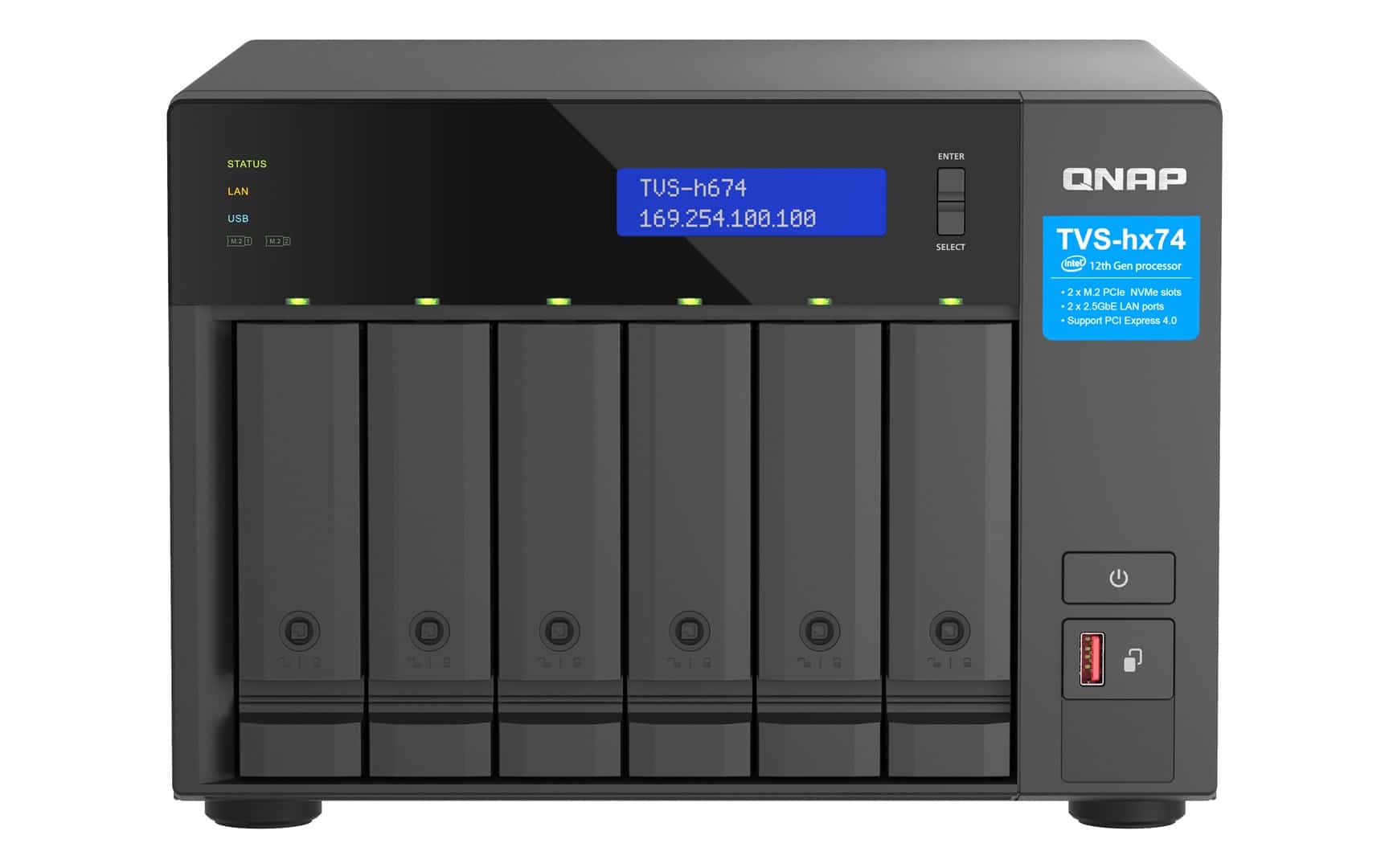 Qnap TVS-h674T-i5-32G, Tower NAS, Intel i5-12400