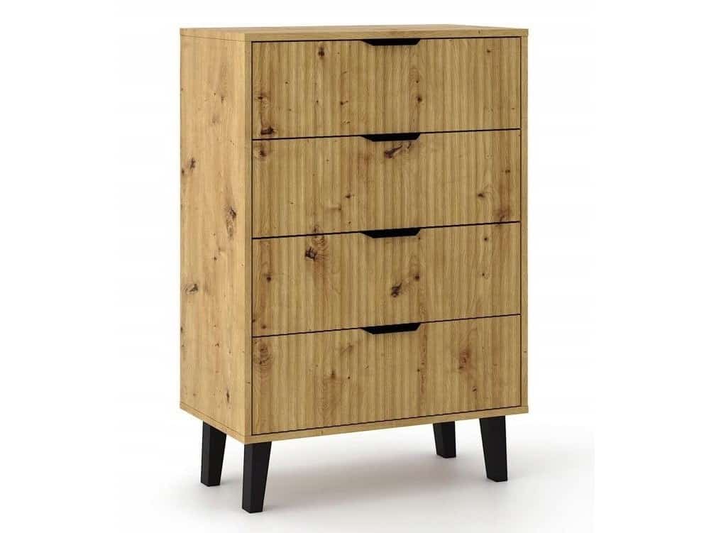 KOMODA SCANDI 4S SLIM DĄB ARTISAN