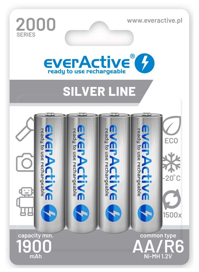 Zestaw akumulatorków everActive EVHRL6-2000 2000mAh