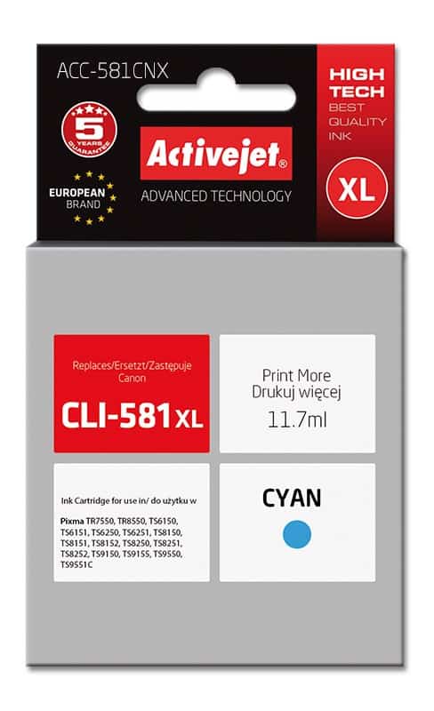 Activejet ACC-581CNX Tusz Zamiennik Canon