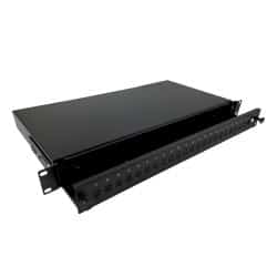 Alantec Przełącznica światłowodowa 24xSC simplex / 24xLC duplex 19" 1U z płytą czołową oraz akcesoriami montażowymi (dławiki, opaski), wysuwalna (FOP-1U-24SCS-C)
