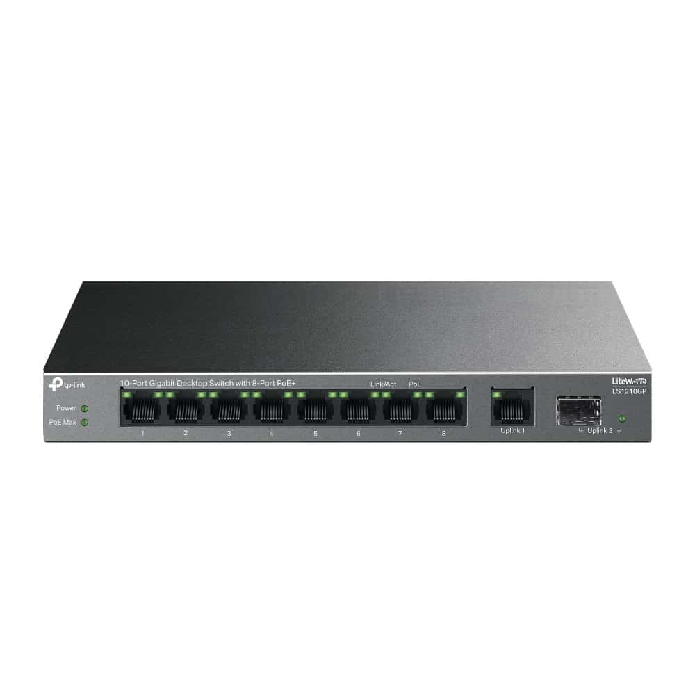 Switch TP-LINK LS1210GP - Czarny, LED