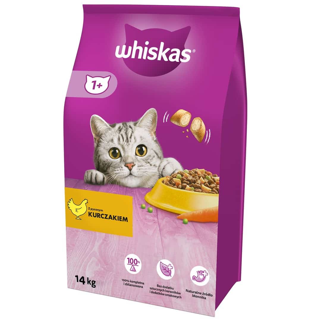 WHISKAS Adult z kurczakiem - 14 kg sucha karma