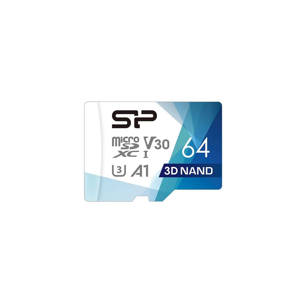 Karta Silicon Power microSDXC 64GB V30 UHS-1 U3 A1 + Adapter