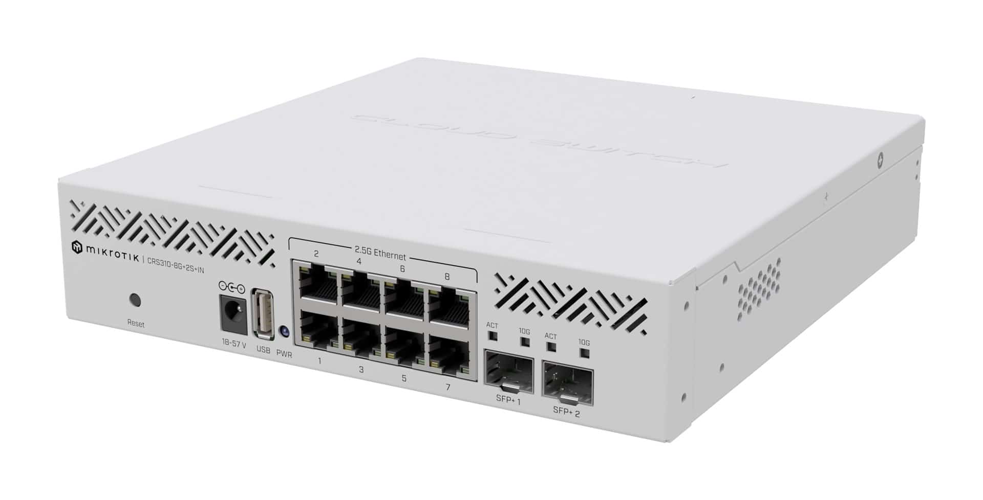 Switch Mikrotik CRS310-8G+2S+IN 10p Managed 2,5G