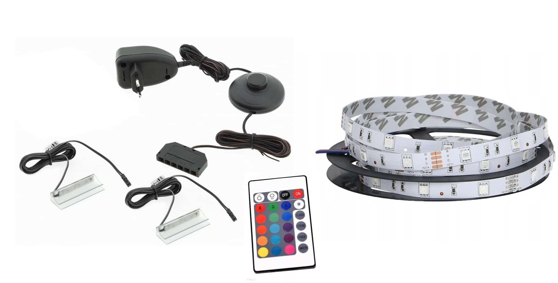 Oświetlenie RTV QIU 200 RGB - Klipsy LED