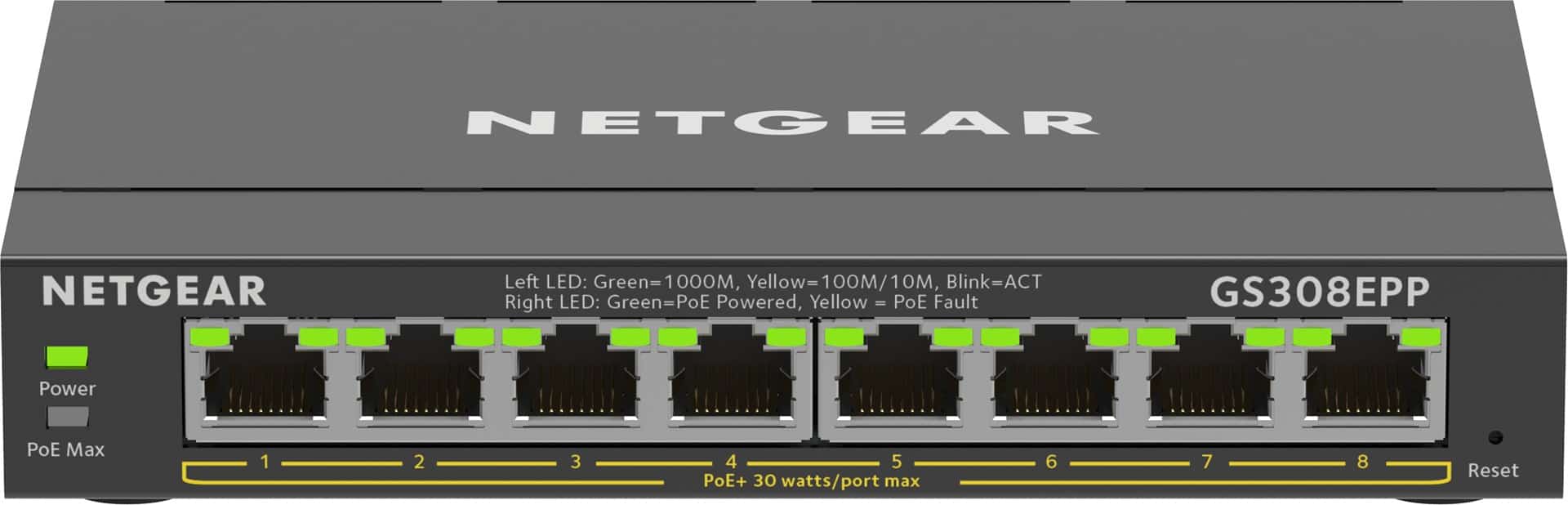 Switch Netgear GS308EPP-100PES 8p PoE 123W Unmanaged