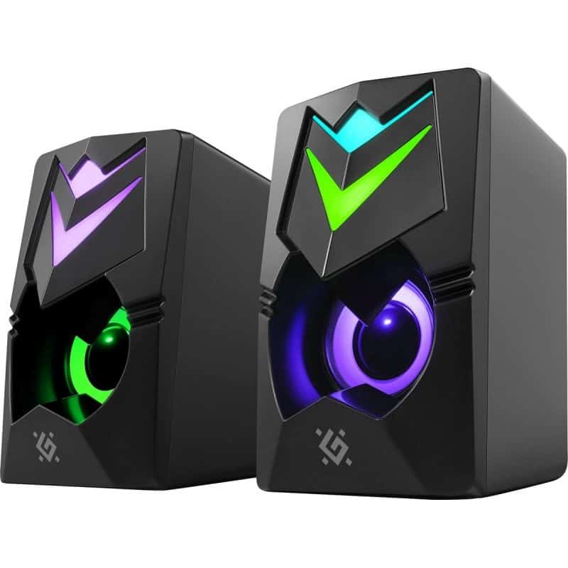 DEFENDER GLOSNIKI PC J4 2.0 6W LED USB CZARNE