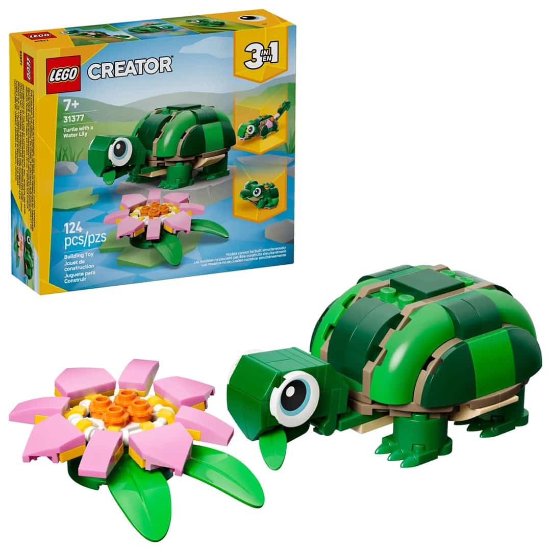 Zestaw LEGO Creator 3w1 - Żółw i kwiat lilii wodnej