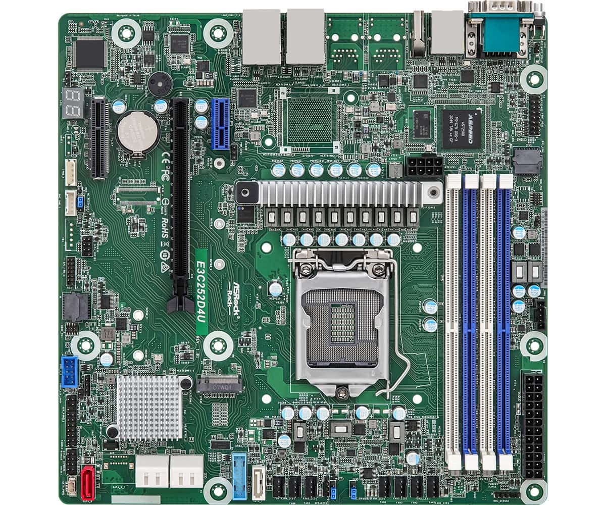 Płyta główna ASRock E3C252D4U LGA1200 Intel Xeon E-23XX