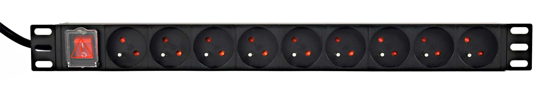 GEMBIRD LISTWA ZASILAJĄCA RACK 9 GNIAZD, 1U, 16A