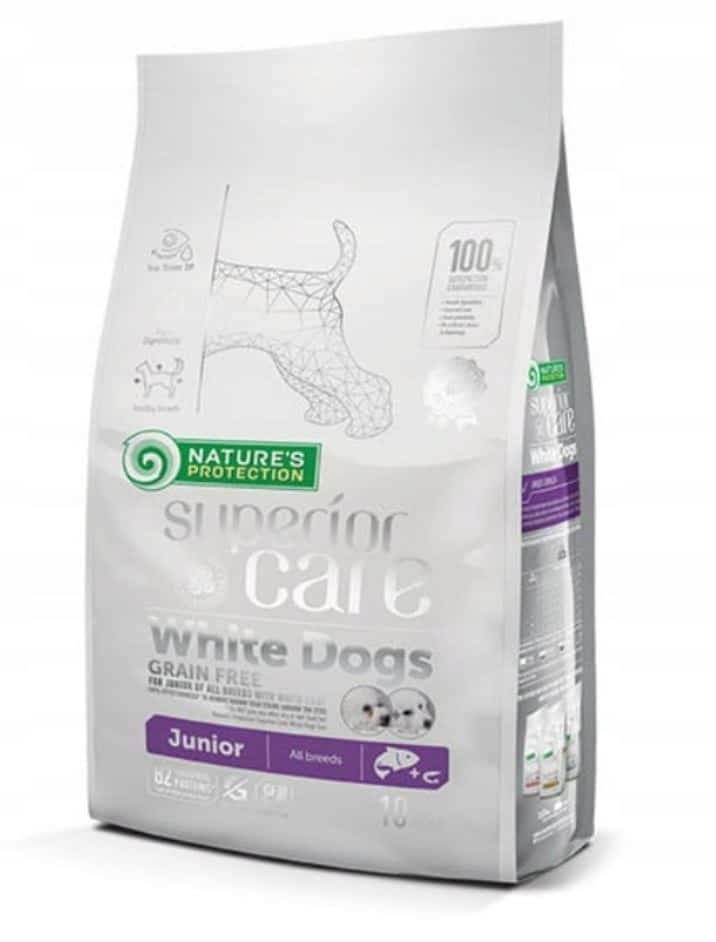 Nature's Protection White Dogs Grain Free Łosoś Junior 10kg