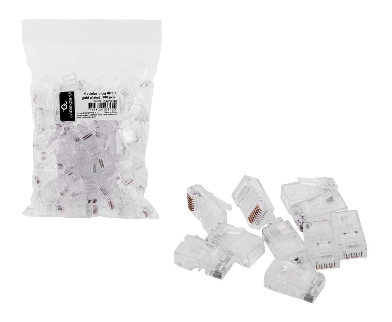 GEMBIRD WTYK RJ45 KAT. 5E, UTP, 8P8C, 100 szt.