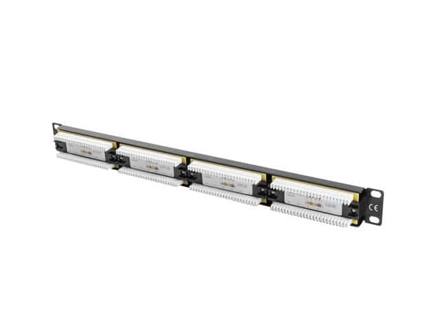 Patch panel Lanberg PPU5-1024-B, 1U, Czarny