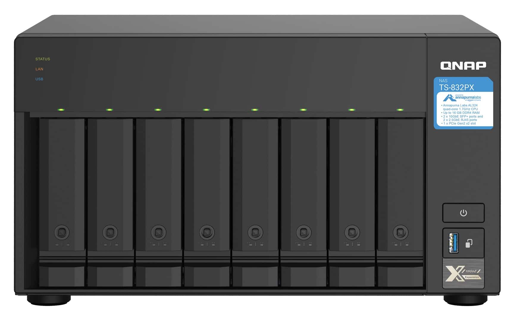 Qnap TS-832PX-4G, 8 x 2.5/3.5" SATA, 1.7GHz AL324