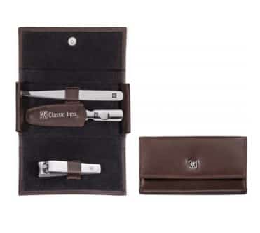 Zestaw do manicure ZWILLING Classic Inox - brązowy, skórzany