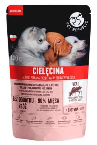 PET REPUBLIC Junior Drobno siekana cielęcina - 100 g