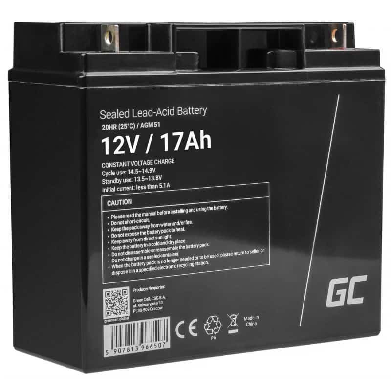 GREEN CELL AKUMULATOR AGM51 12V 17AH