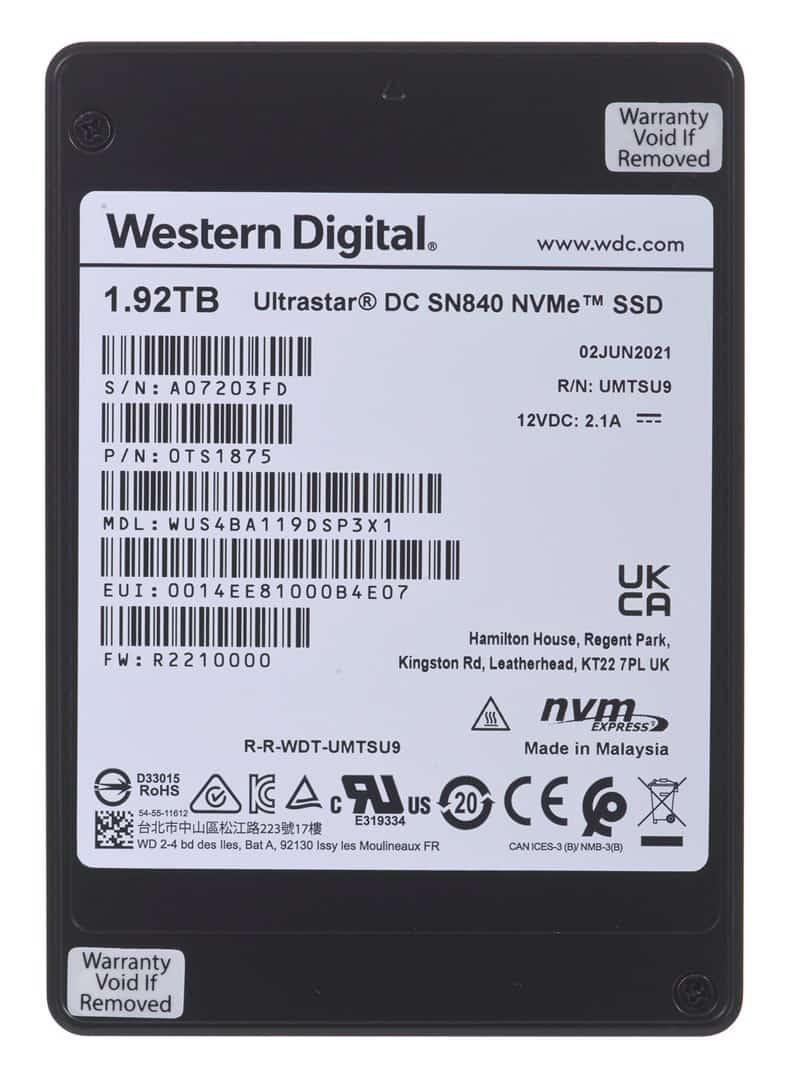 WD Ultrastar DC SN840 SSD