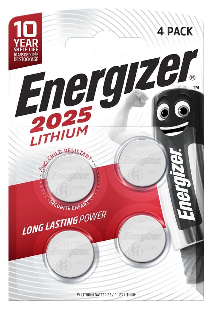 ENERGIZER BATERIE CR2025 4 SZTUKI 3V