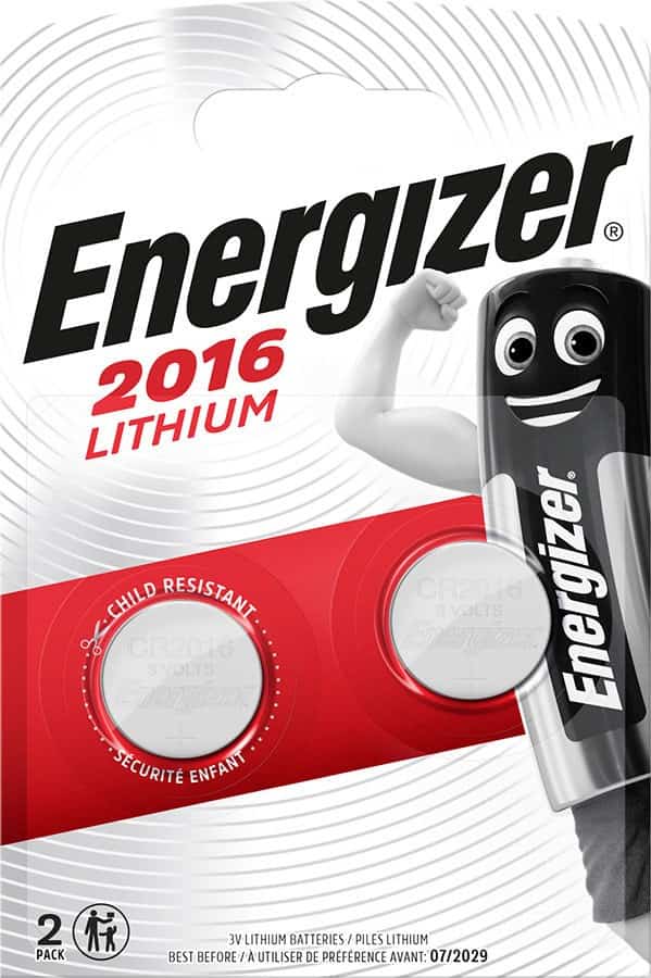 Baterie Energizer Lithium CR2016 3V, 2 szt.