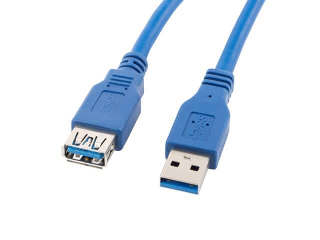 Kabel Lanberg CA-US3E-10CC-0018-B, 1,8m, niebieski