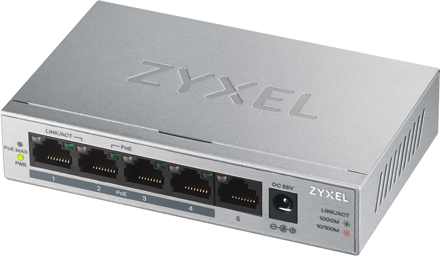 Switch Zyxel GS1005-HP 5p PoE 60W Unmanaged Gigabit