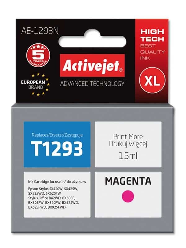 Activejet AE-1293N Tusz 15ml Czerwony Do Epson