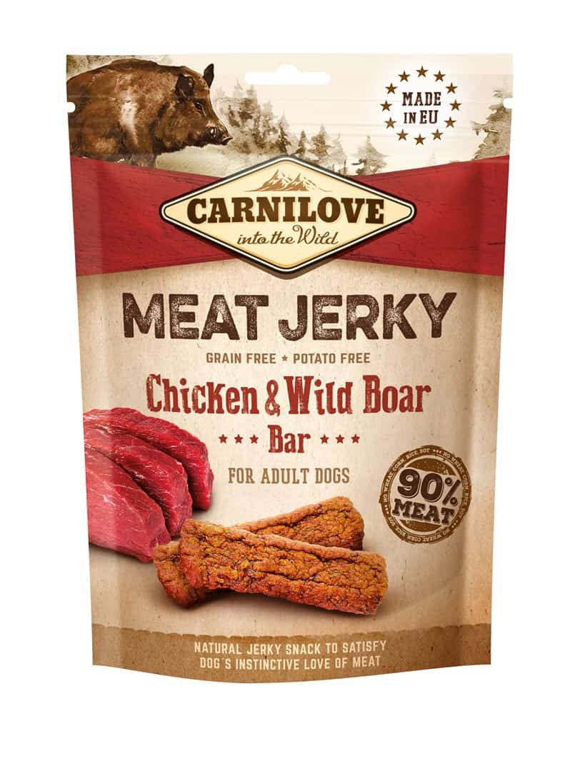 Karma sucha Carnilove Jerky z kurczakiem i dzikiem 100g
