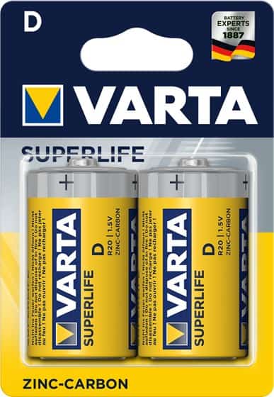 Zestaw baterii VARTA Superlife R20 D (x 2)