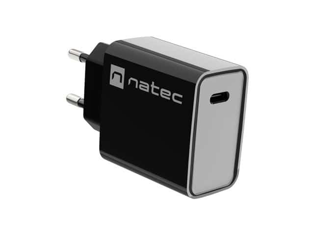 NATEC RIBERA USB-C 20W Power Delivery Ładowarka Czarna