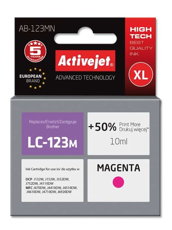 Activejet AB-123MN Tusz Zamiennik 10ml Czerwony
