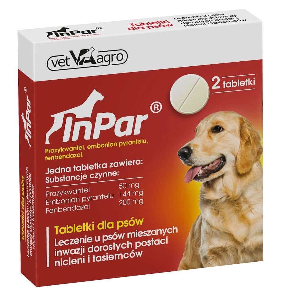 INPAR tabl. odrobaczająca dla psów 2 tabl