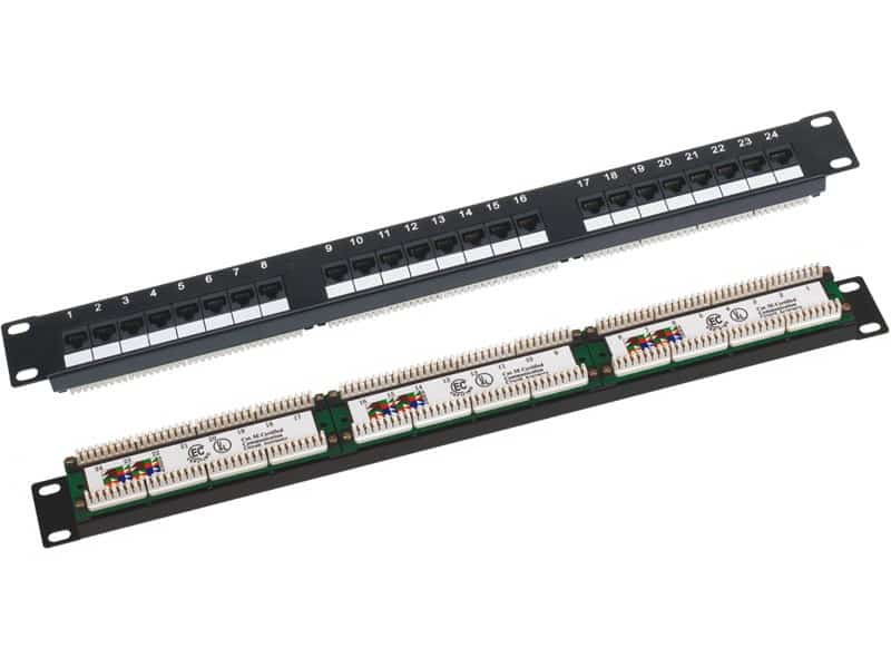 Q-LANTEC Patch panel UTP kat.5e, 24 porty 1U