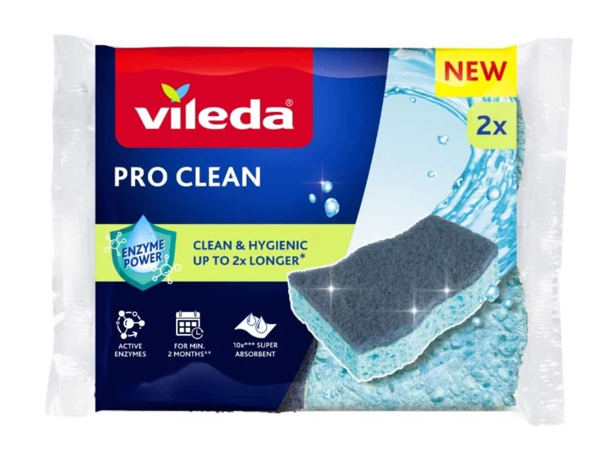 Zmywak wiskozowy z enzymami Vileda Pro Clean 2szt.