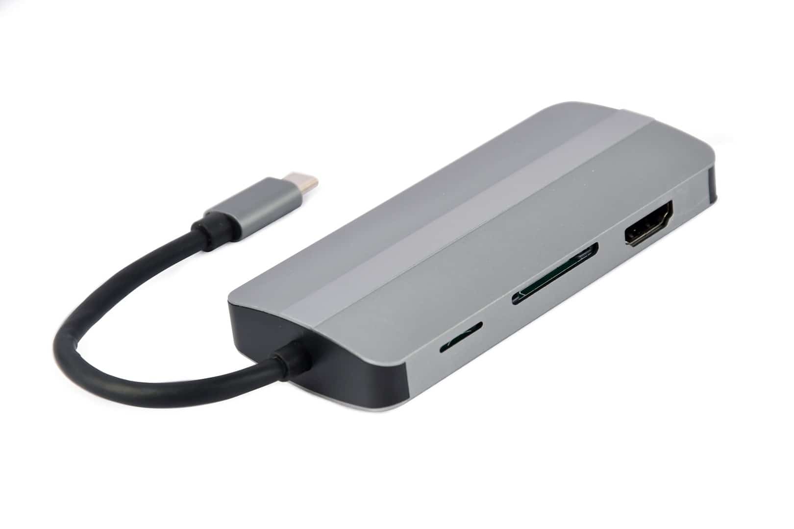 GEMBIRD MULTI ADAPTER USB TYP-C 8W1, SZARY