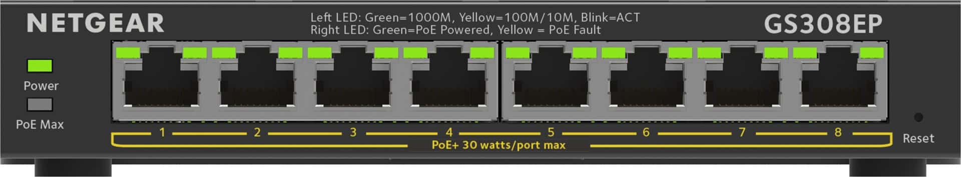 Switch Netgear GS308EP-100PES 8p PoE 62W Unmanaged