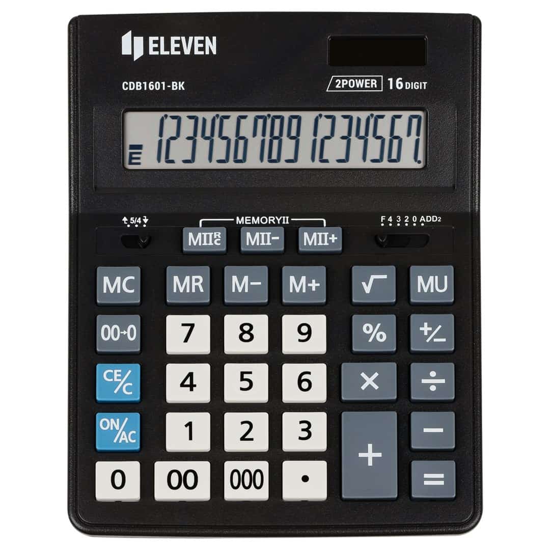 Eleven Kalkulator Biurowy CDB1601-BK Czarny