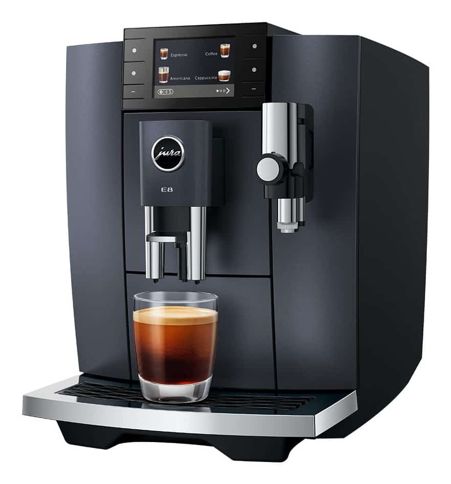 Ekspres do kawy Jura E8 Cosmic Black - A klasa, 1450W, 3 ustawienia temperatury