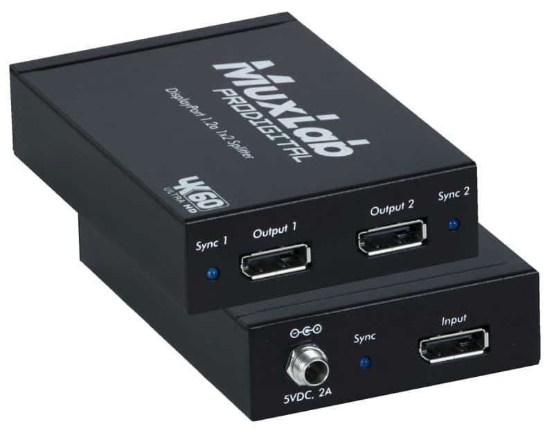 MUXLAB SPLITTER DISPLAYPORT 1.2A 1X2, SST
