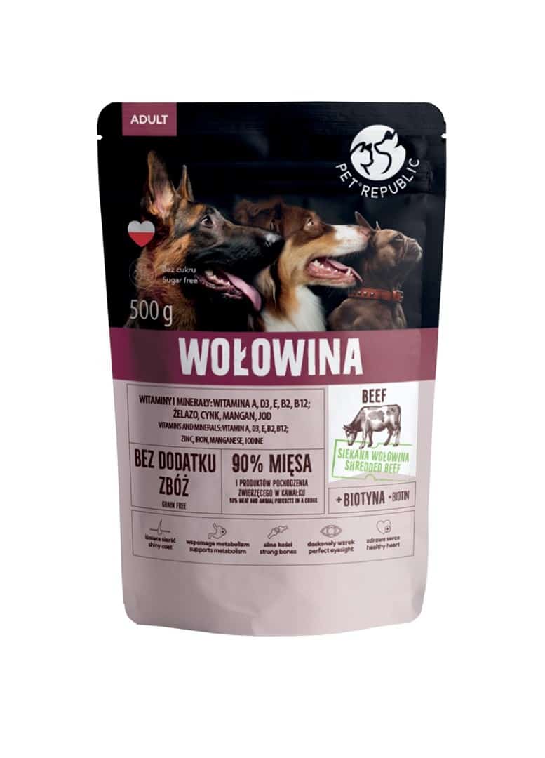PetRepublic karma mokra z wołowiną 500 g